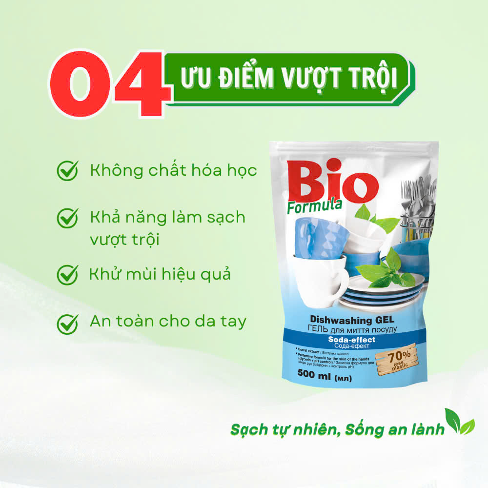 Nước rửa bát Bio Formula Soda – Bí quyết cho bát đĩa sạch bóng và đôi tay mềm mại!